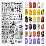 Christmas Nail Stamping Plates – Holiday Pattern Steel Templates for DIY Nail Art (MOQ=3)