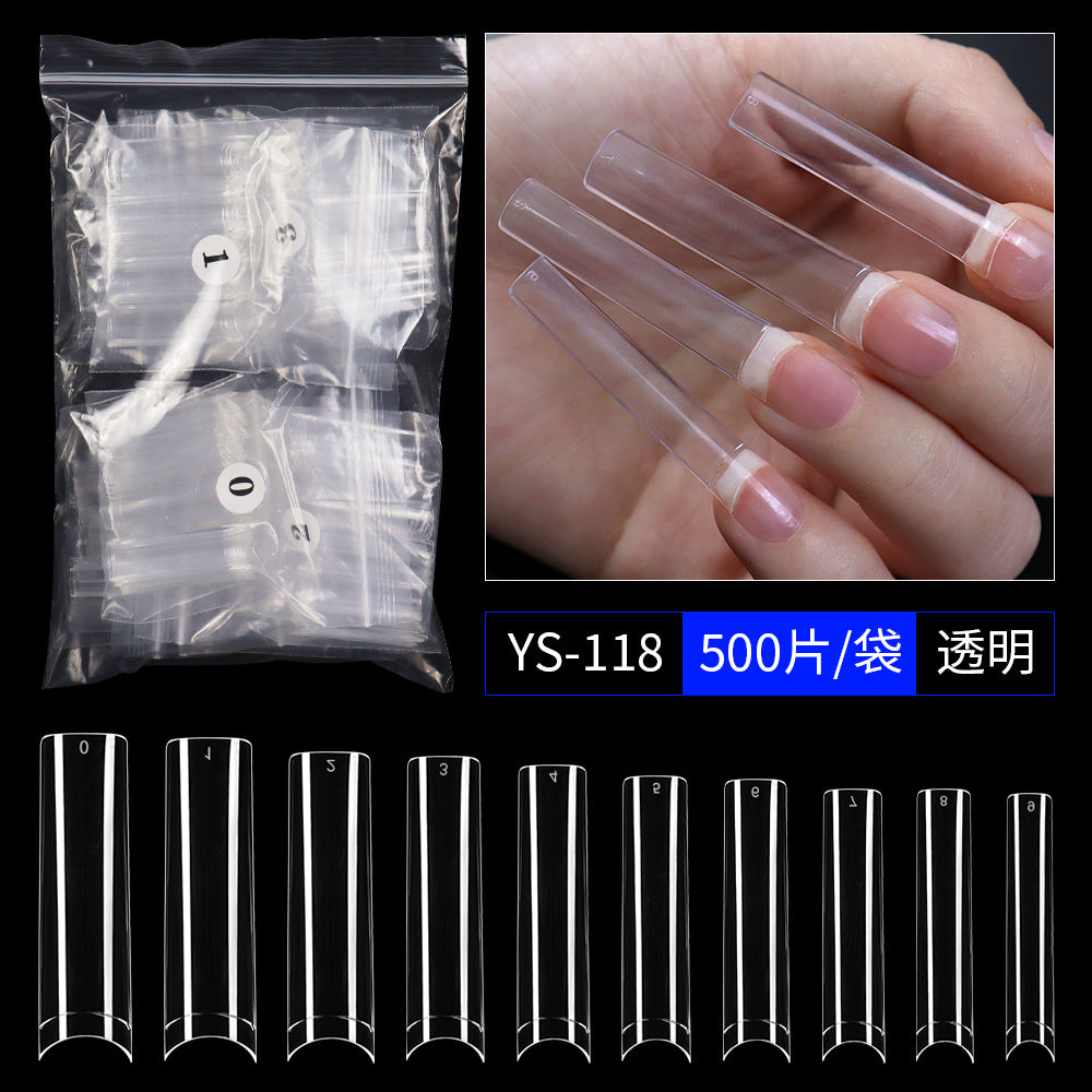 Pro Design Collection: "Half-Cover Tube" – Customizable Half-Cover Tube Nail Tips
