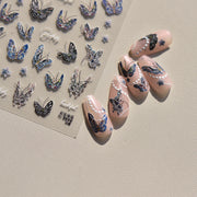 365nails: 홀로그램 그라데이션 나비 – 네일 아트 스티커