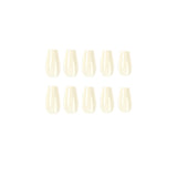 Use almohadillas para uñas cortas, almohadillas para uñas de ballet cortas de color blanco lechoso de color sólido, use almohadillas para uñas postizas, almohadillas para uñas y almohadillas para uñas terminadas.｜365nails