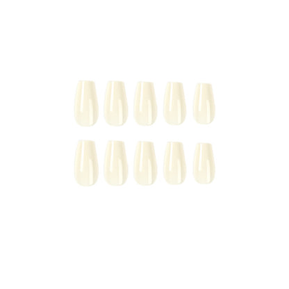 Wear short nail pads, solid color milky white short ballet nail pads, wear fake nail pads, nail pads, and finished nail pads.｜365nails