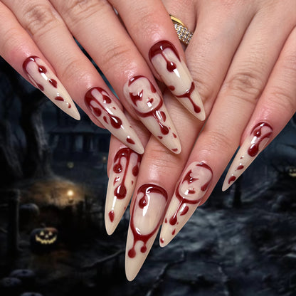 Halloween Wear Nail 3D Three-dimensional Nail Art False Nails  Spider Bat Nail Sheets Wholesale｜365nails