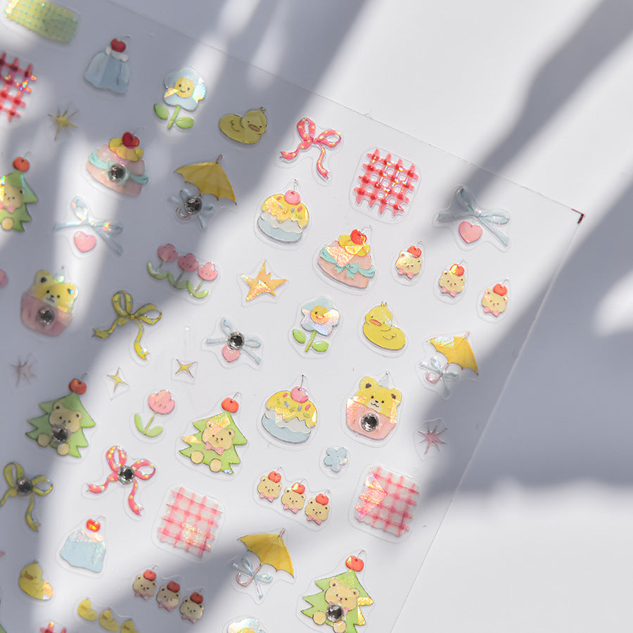 365nails: "Kawaii Holographic Picnic" – nail art stickers