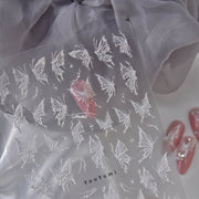 365nails 全息銀色蝴蝶 美甲貼紙