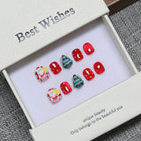 New handmade press-on nails cute cartoon fake nail flakes 3-12 years old