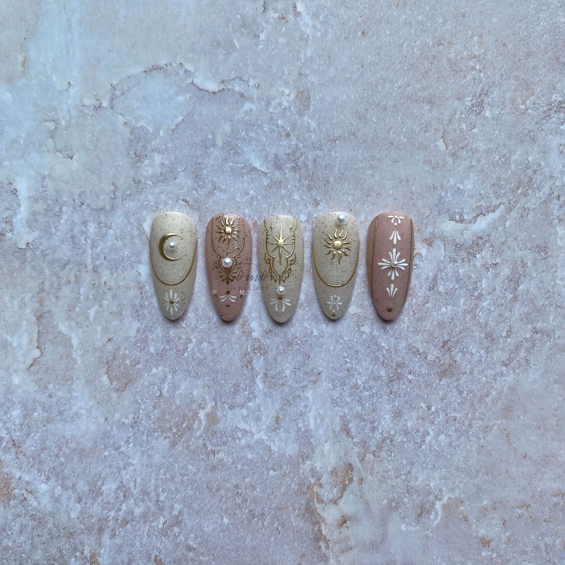 Vintage Celestial Starry Nail Art Set