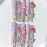 Pastel Ice Cream Candy Cute Press On Nails