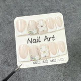 Manicure boca de pato, escultura tridimensional simples e pura em gelo francês, unhas postiças feitas à mão｜365nails