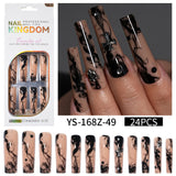 Long press on nails, French versatile patch nail art removable prefabricated fake nail press on nails piece