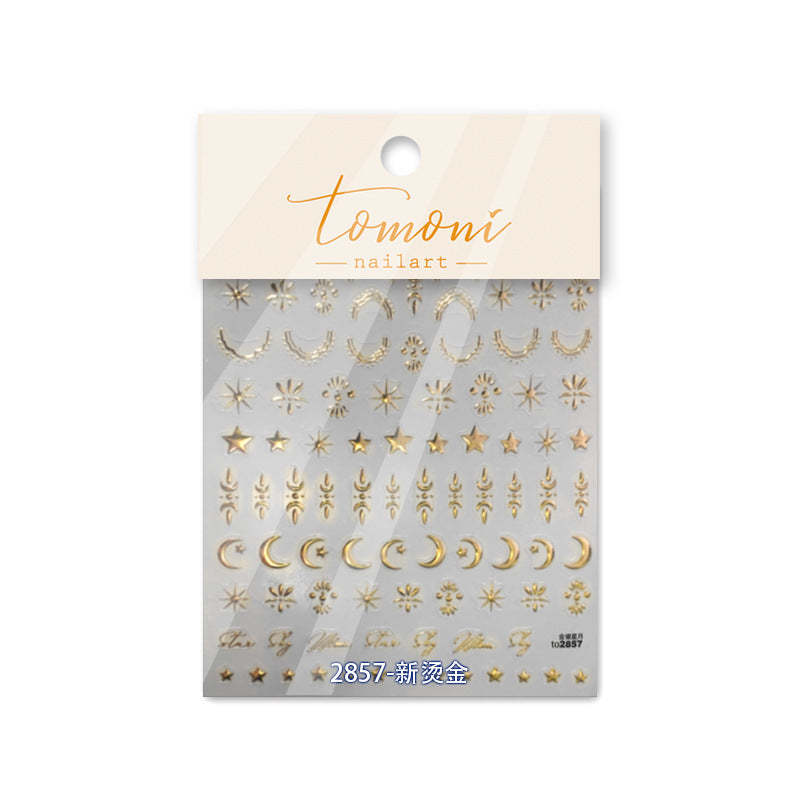 365nails: "Gold Foil Star Moon Celestial Ornament" – nail art stickers
