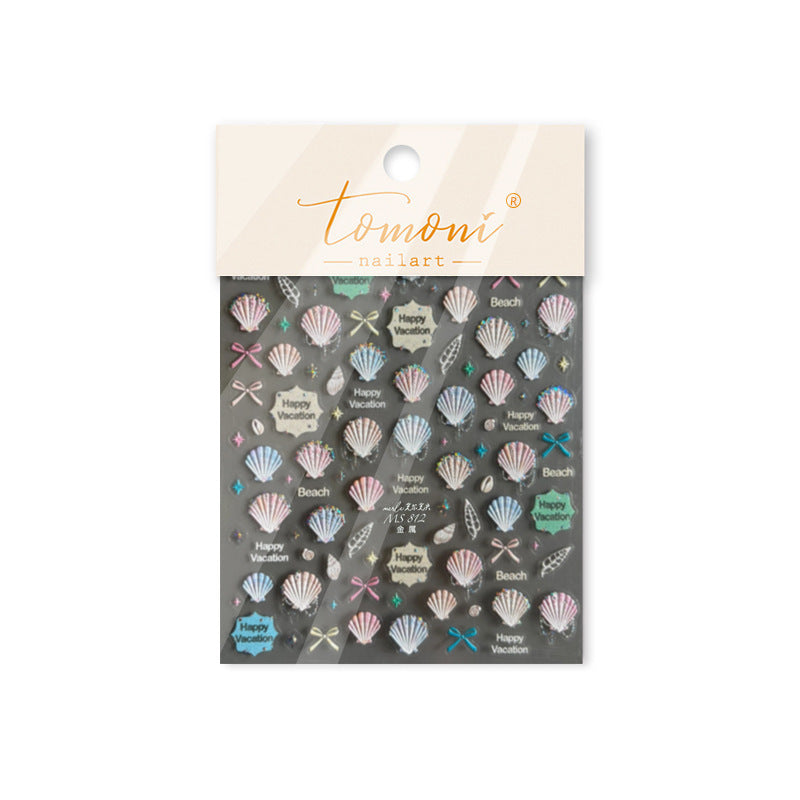 365nails: "Beach Vacation Shell" – nail art stickers