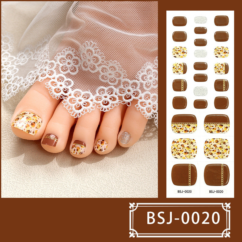 Semi-Cured Gel Nail Strips Korean Japanese Toe Art Style (MOQ=3)