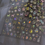 365nails: "Pastel Christmas Outline" – nail art stickers