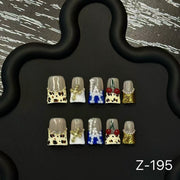 365nails：巴黎時尚 — 3D 蝴蝶結與艾菲爾鐵塔手工製方形穿戴甲