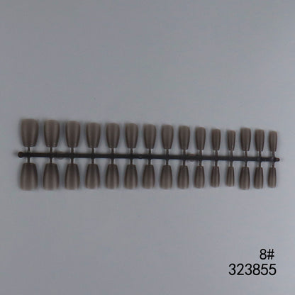 Nail Tips Solid color matte seamless press on nails patch 30 pieces strip multi-color full sticker short fake nail patch, wholesale