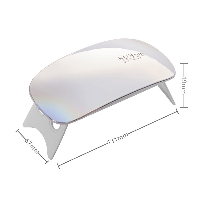 Lâmpada LED de Unha Portátil Personalizada | Suporte Dobrável | Alimentação USB | Temporizador 30/60s | Cura Rápida Leve (Multicores)