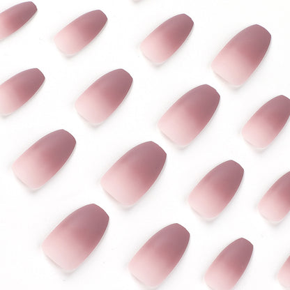 Wear armor short grape gradual change smoke purple matte nail wear nail advanced nail wear nail wholesale nail piece｜365nails