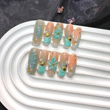 Ocean Starfish Shell Press-On Nails