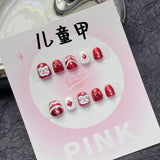 Cute Cartoon Kids Press On Nails Set