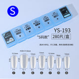 Nail Tips No engraving and no marks, press on nails pads, new 280 pcs, supplement size, matte box, press on nails pads for fake nails