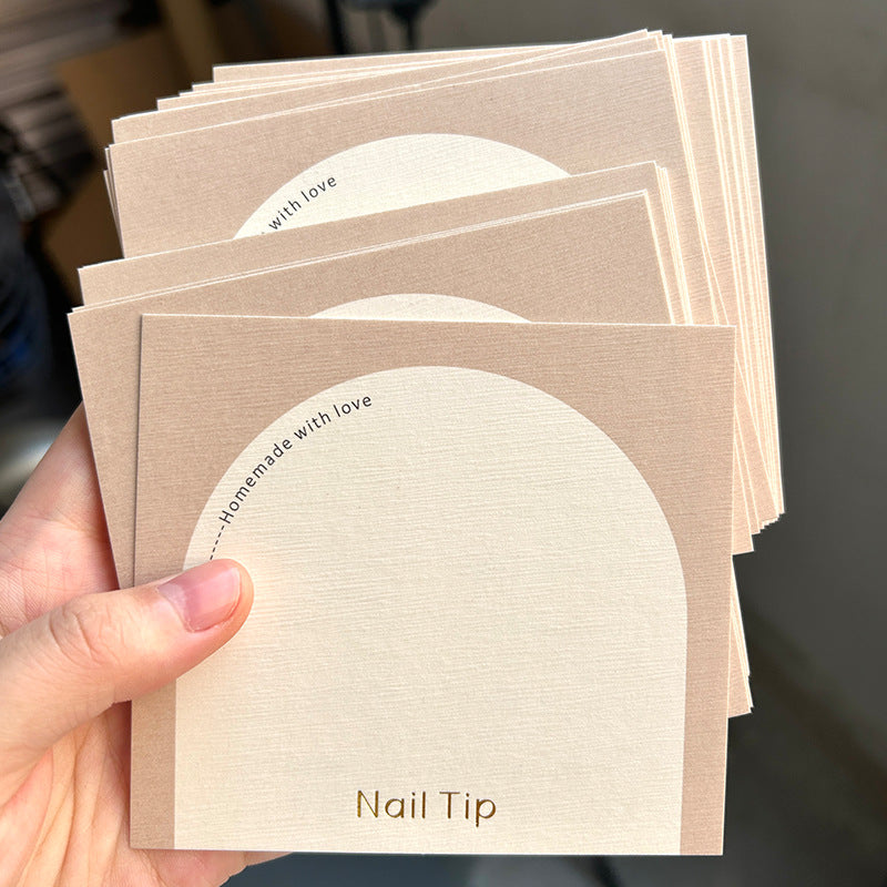 Pink Gradient Cotton Texture Nail Display Card – Elegant Press‑On Nail Packaging Background Card