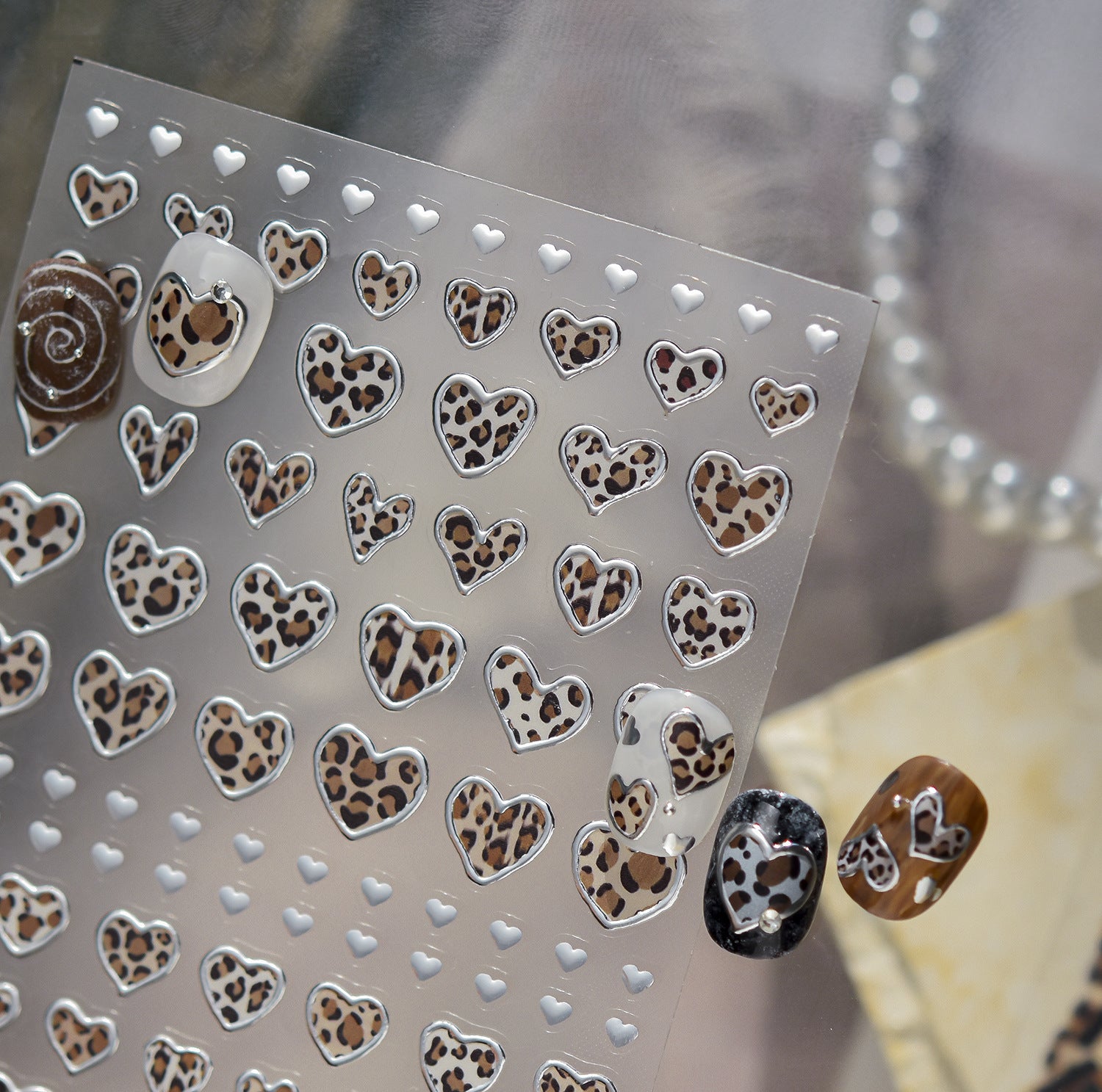 Y2K Leopard Collection: "Edgy Leopard" – 3D Embossed Nail Sticker