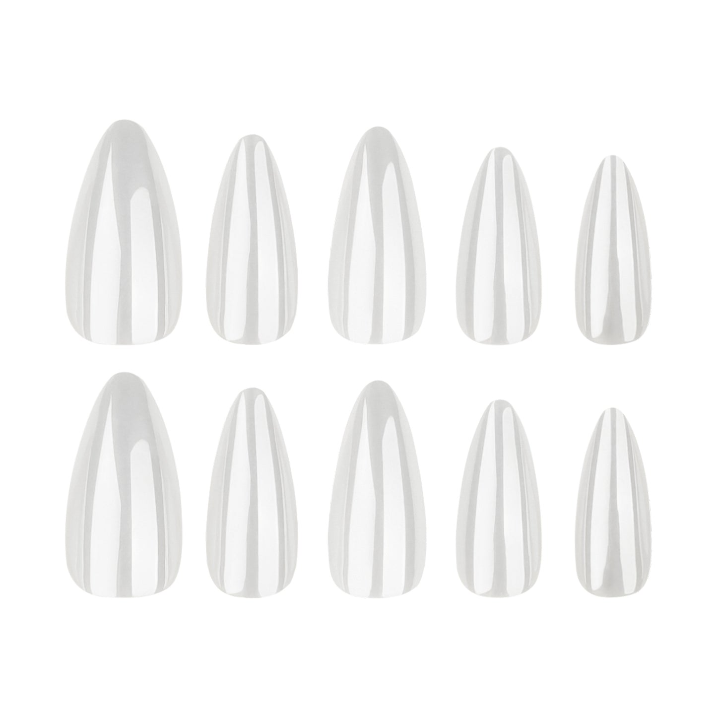 Simple new product coated wearable nail   solid color fake nail almond short wearable nail piece｜365nails