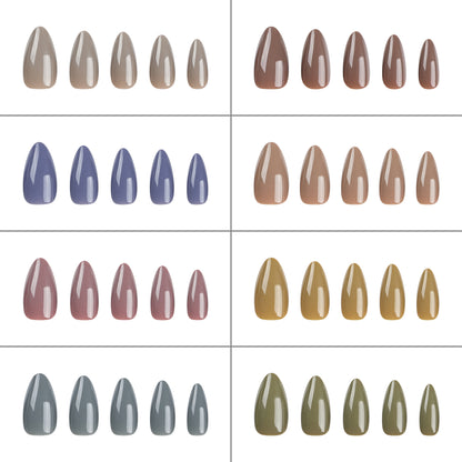 Arte de uñas clásico de color sólido brillante y ponible, venta al por mayor, pieza de arte de uñas, producto terminado, pieza de uña desmontable, pieza de uña ponible | 365nails