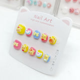 Butter Bear Colorful Cute Kids Press On Nails Set
