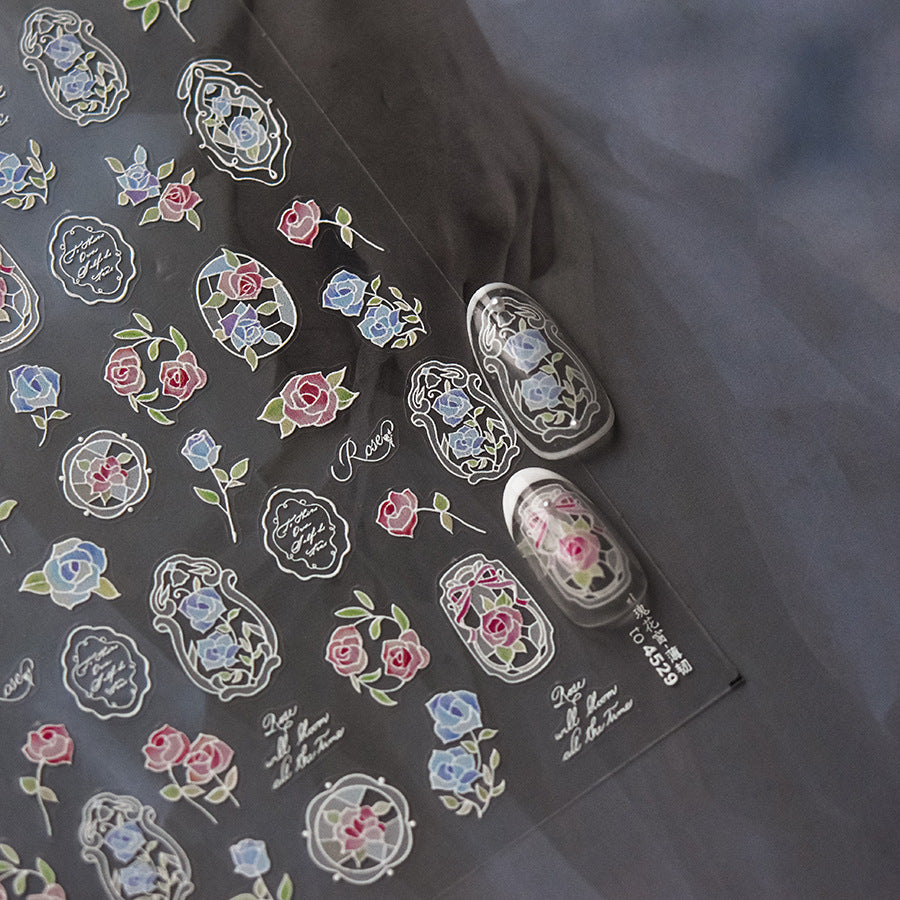 365nails: "Vintage Rose Frame" – nail art stickers