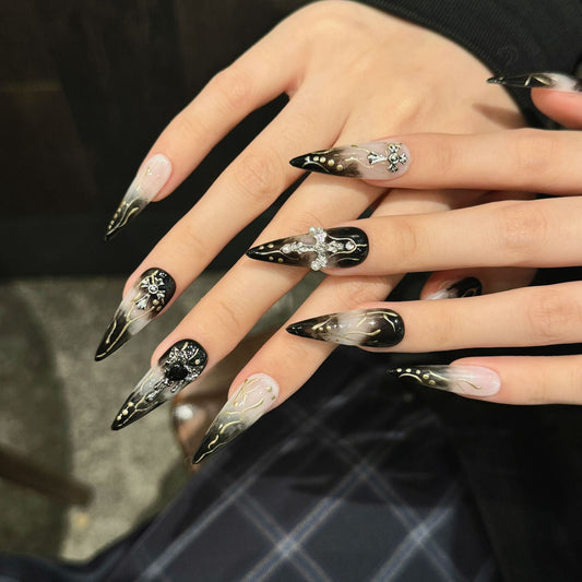 handmade press on nails Wear Spice Girl ins Wind Nail Art Removable | 365nails