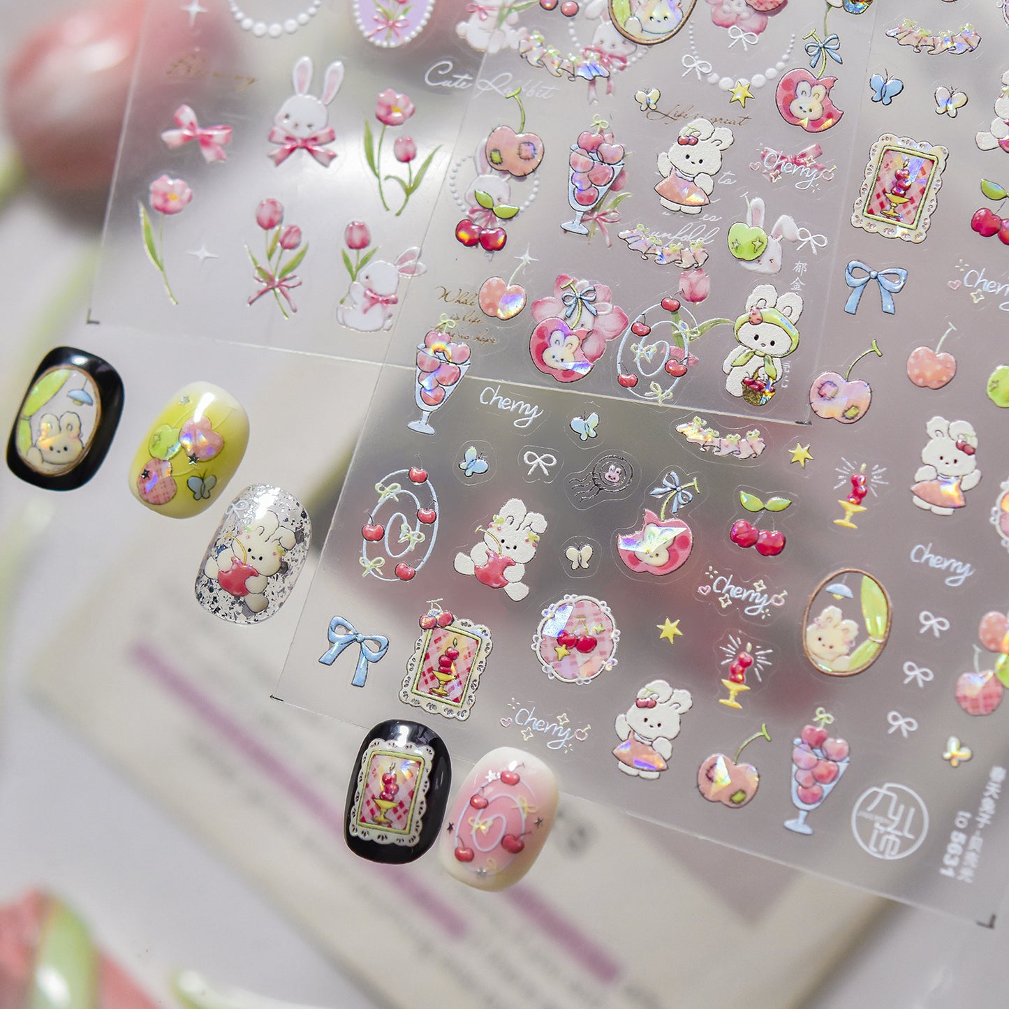 365nails: "Cherry Bunny Sweet Shop" – nail art stickers