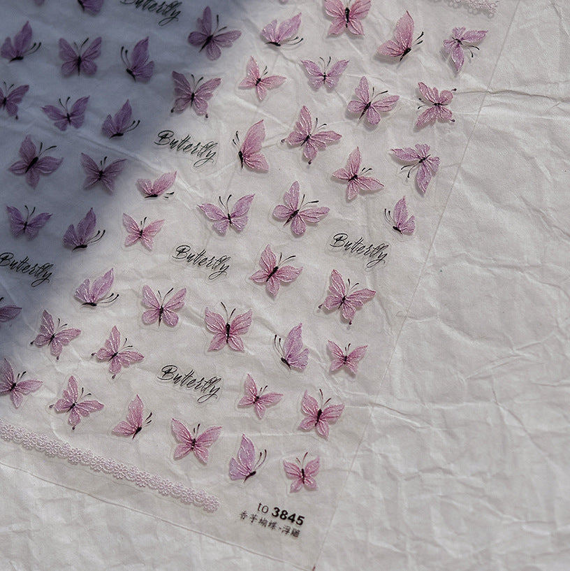 365nails: "Delicate Pink Butterfly" – nail art stickers