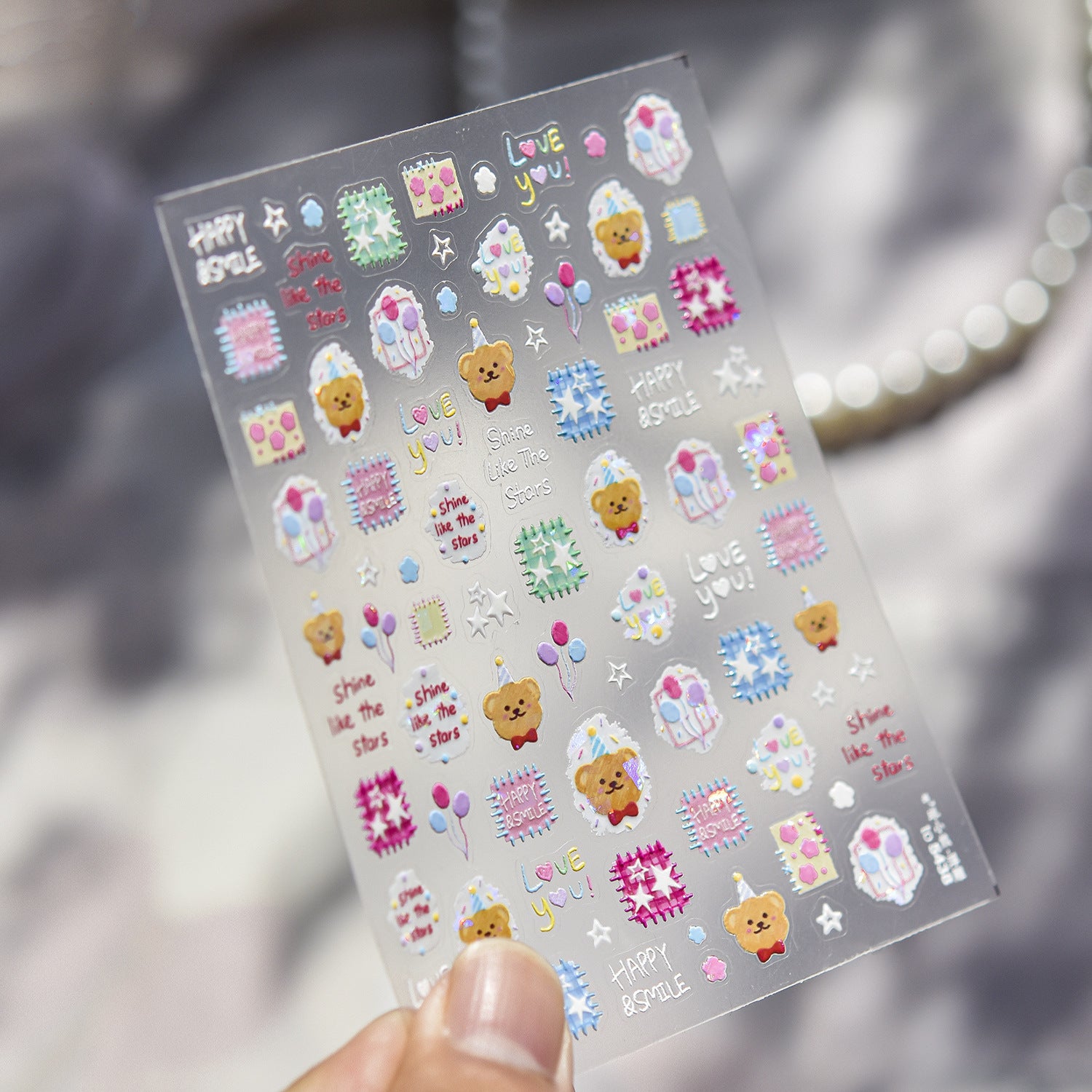 Pastel Plush Animal – Kawaii Cute Nail Art Set