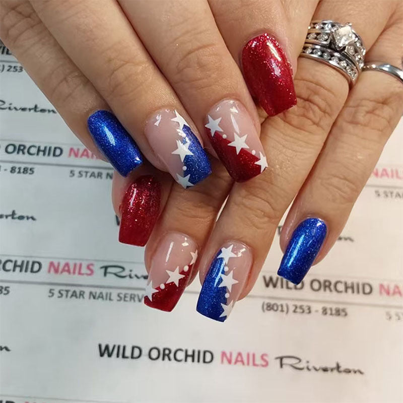 365nails: "Liberty Cherry French" – Hand-painted Plaid & Red Cherry Oval Nails