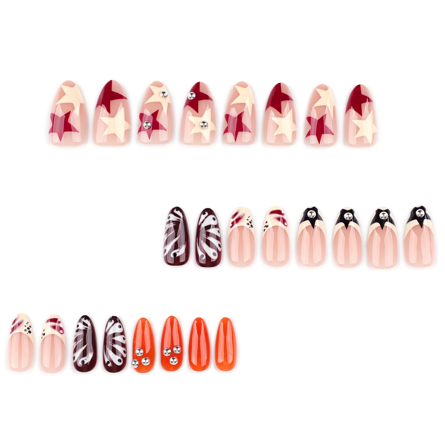 Sweet Cool Y2K Short Almond Removable press-on nails