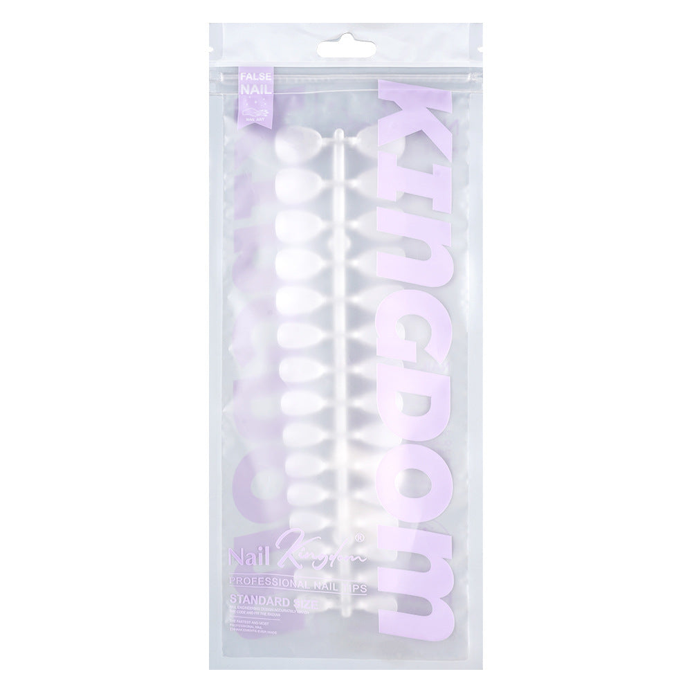 Nail Tips Special matte nail pads for nail salons, full number, seamless short almond short round nail 120 pcs, bagged patch nail pads