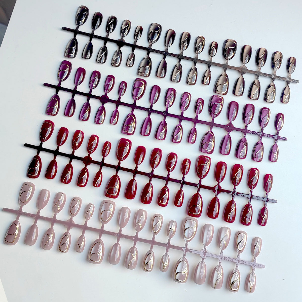 Ombré Essentials Collection: "Berry Ombré" – Medium Almond Press-On Nails