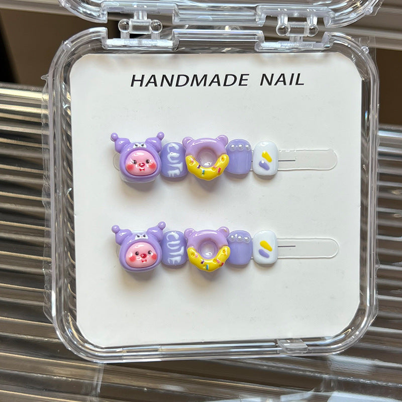 Cute Cartoon Kids Press On Nails Collection