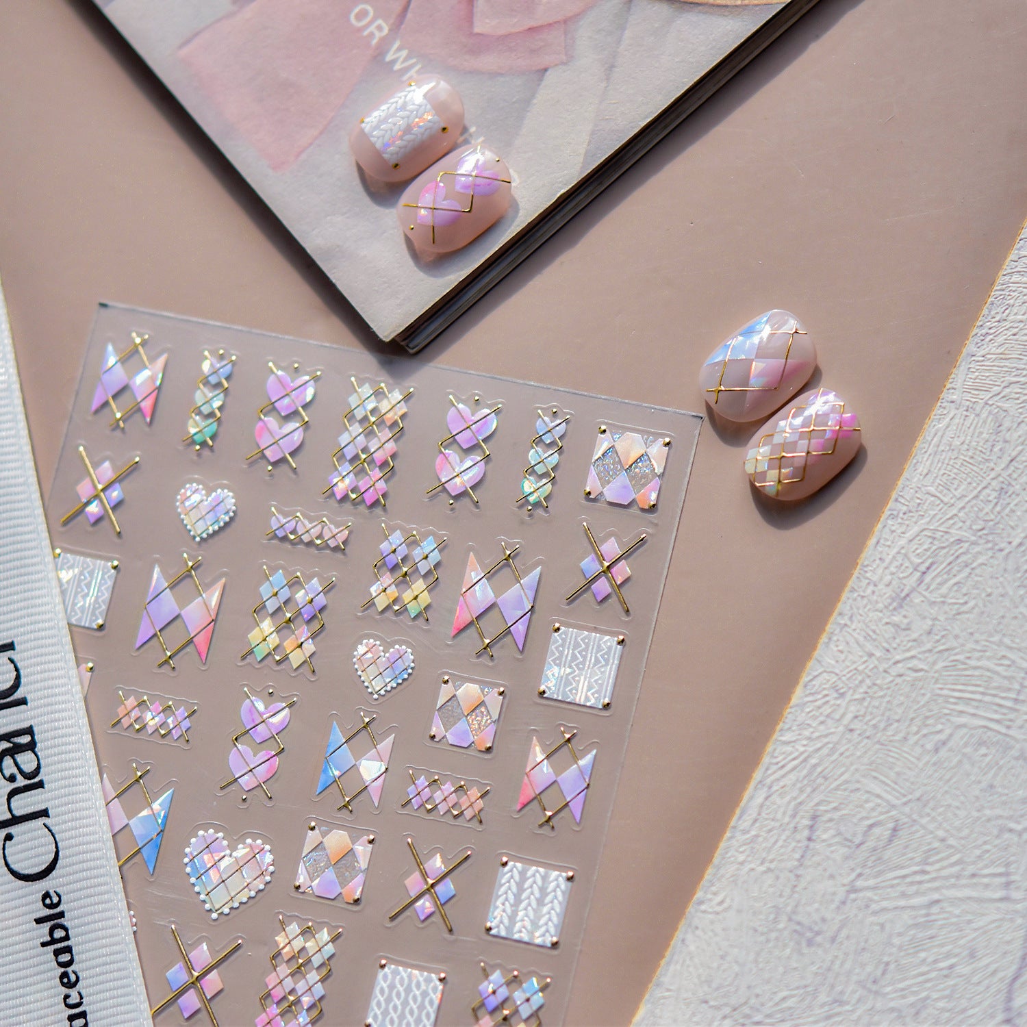 Retro Cartoon Collection: "Vintage Doodle" – 3D Embossed Nail Sticker
