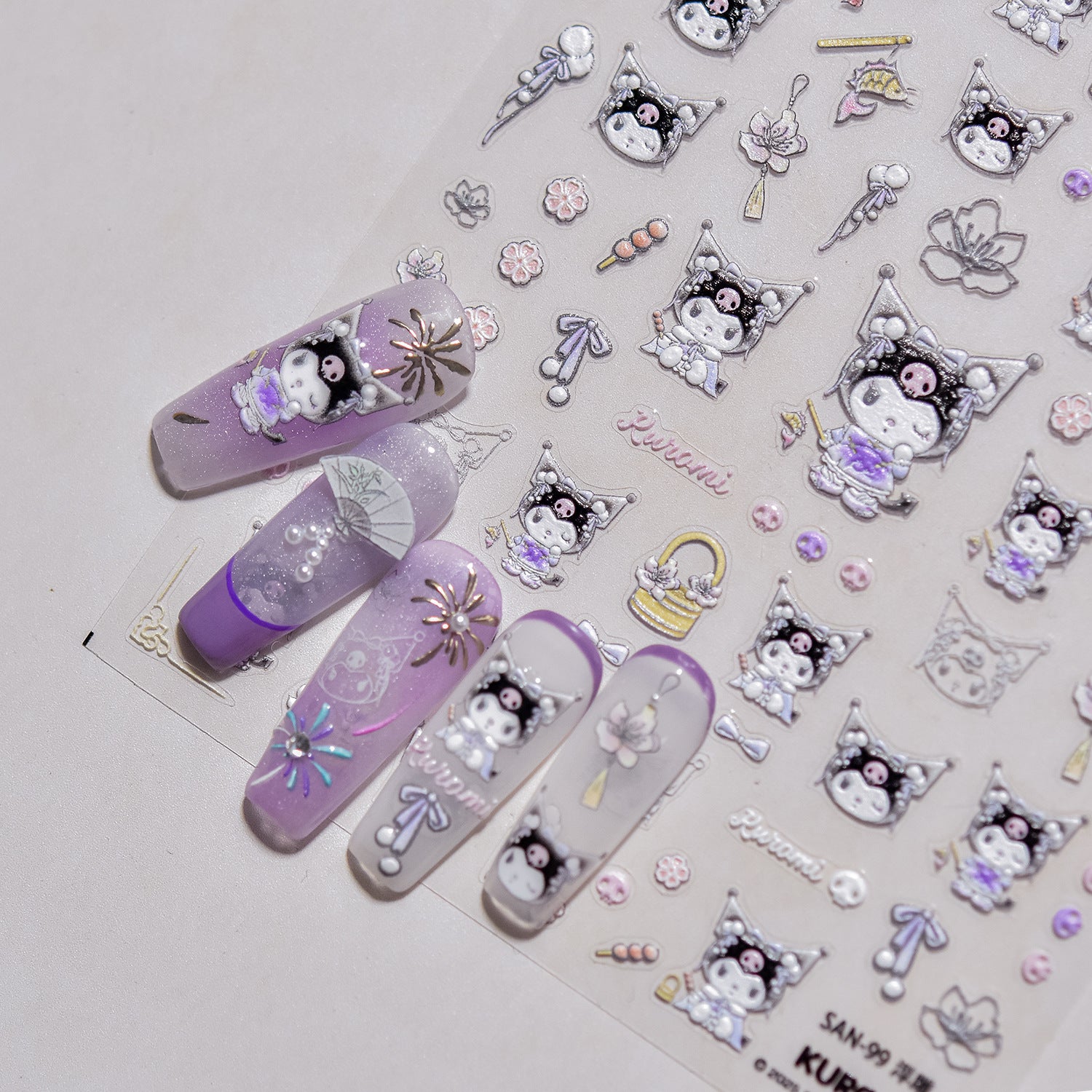 365nails : « Kuromi style japonais » – Autocollants pour ongles