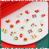 Christmas Alloy Nail Charms Set – 3D Festive Metal Decorations for Holiday Nail Art (MOQ=3)