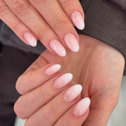 365nails: "Soft Pink Ombre Oval" – Natural Press-on Nails