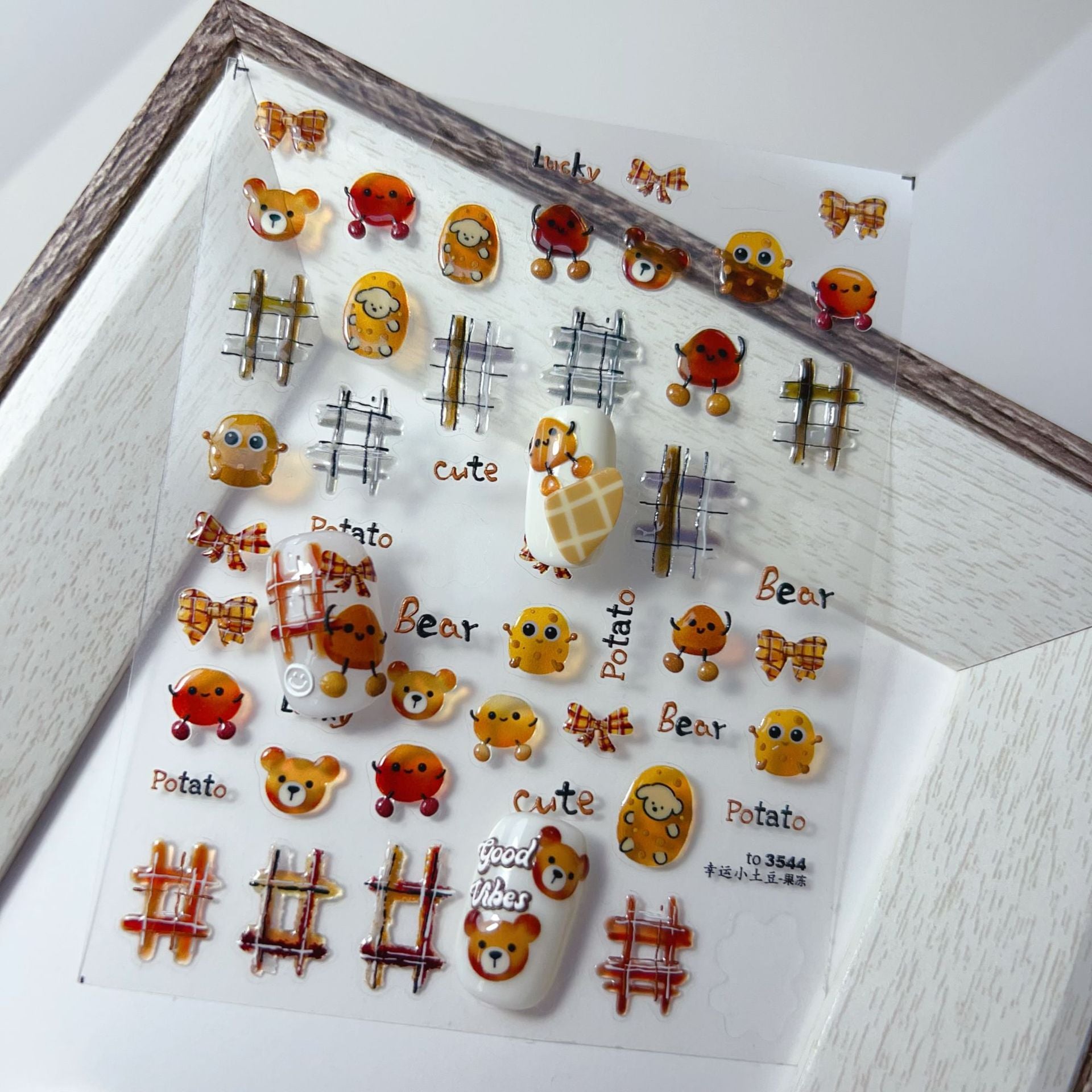 Jelly Potato Bear – Cute Jelly Nail Art Set