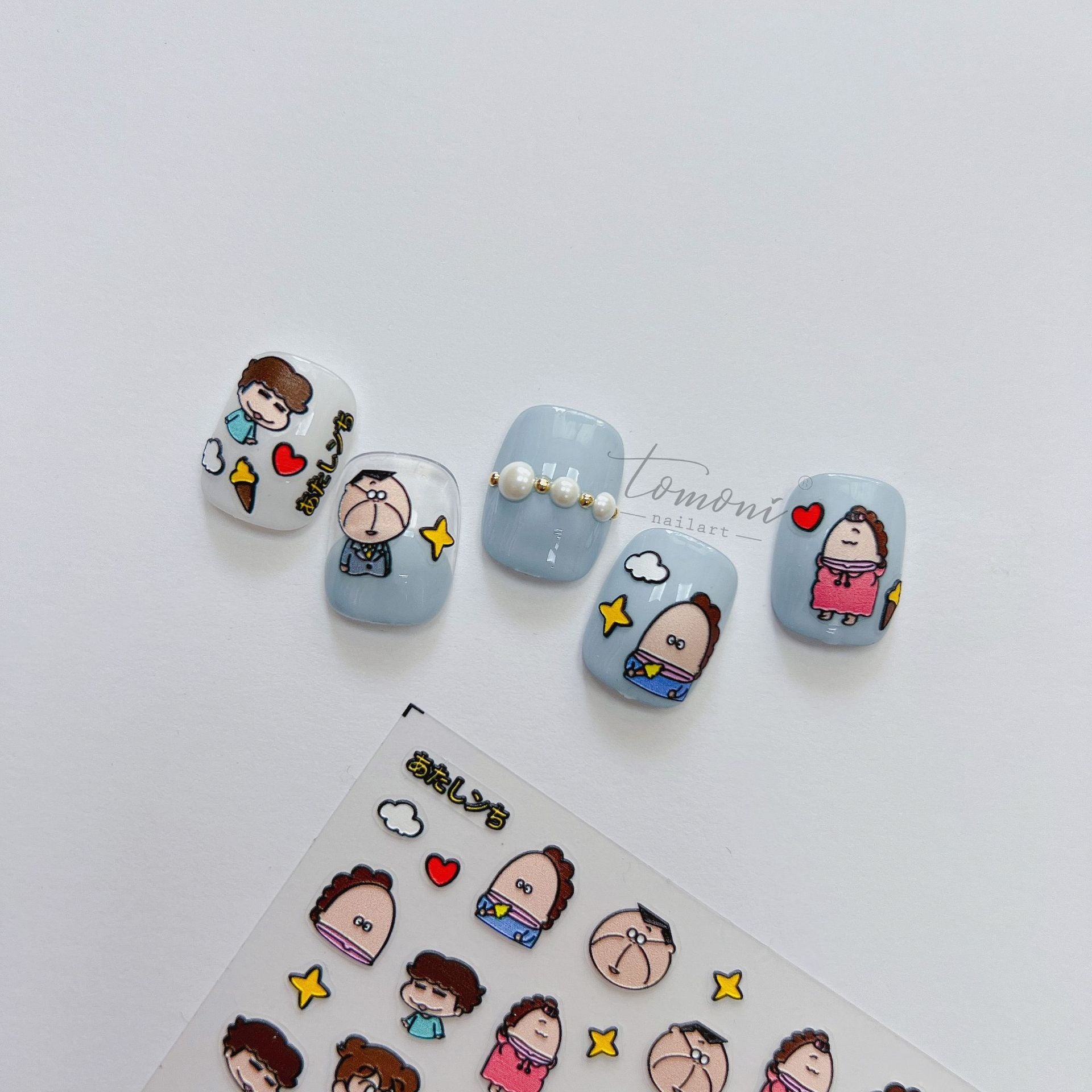 Atashin'chi Family — 可愛卡通美甲套組
