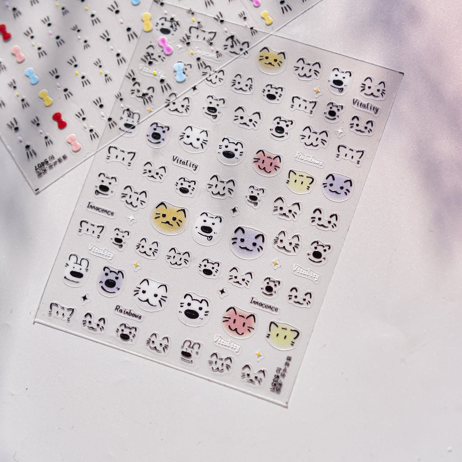 365nails: "cute cat face doodle" – Nail Art Stickers