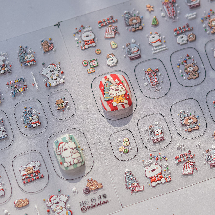 365nails: "Miiiichan Winter Friends" – 네일 아트 스티커