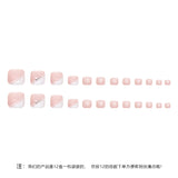 Modelo de uñas postizas francesas de triángulo biselado blanco, simples y puras, uñas postizas, caja de 24 piezas de arte de uñas.｜365nails