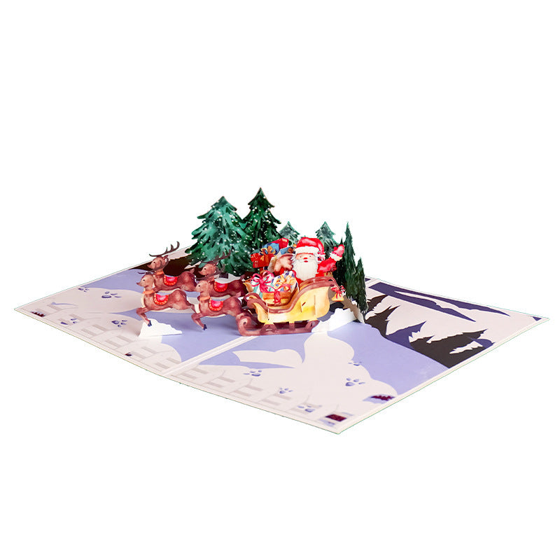 3D three-dimensional Christmas card creative Christmas Eve gift blessing Christmas envelope custom bronzing