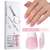 Hot-selling French-style armor, simple spray oil-shiny patch manicure removable trapezoidal nail piece 120 pieces in a box